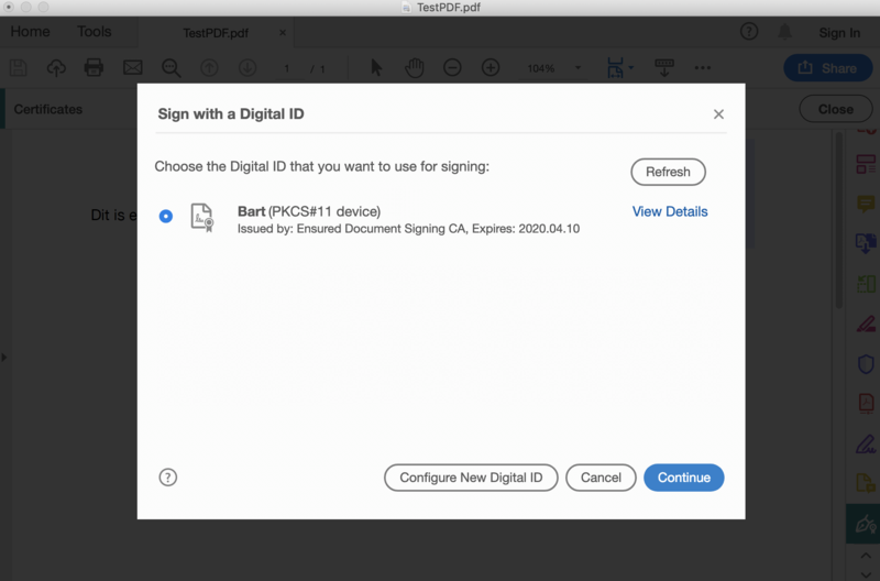 Adobe Acrobat Mac - Configuring PDF Certificate