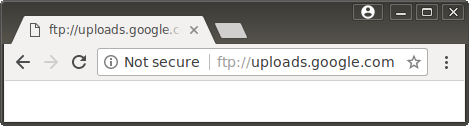 Chrome 63 FTP warning