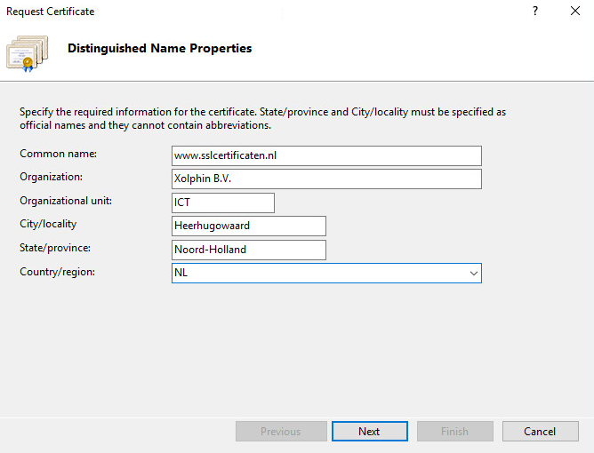 IIS - Generate CSR 3