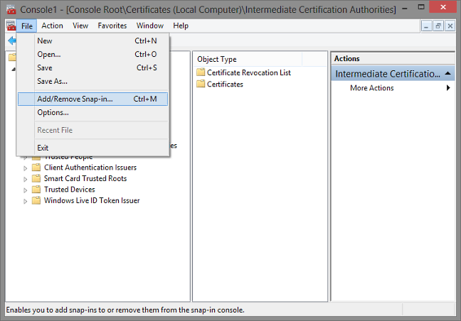 IIS - Installatie root en intermediate certificaten