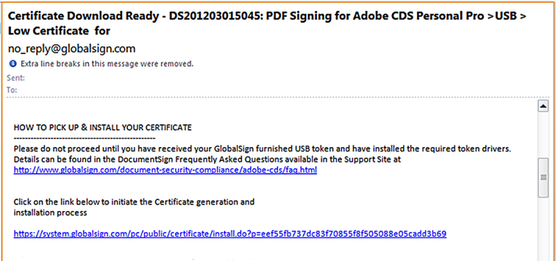 Installen GlobalSign PDF Handtekening