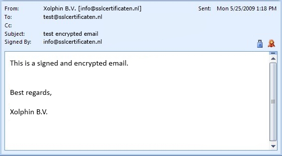 Signed and encyrpted email