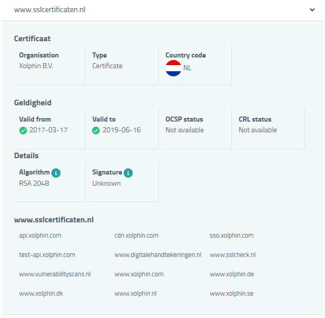 Certificate Decoder output