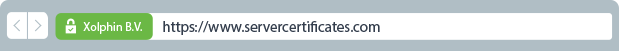 EV certificate with green address bar